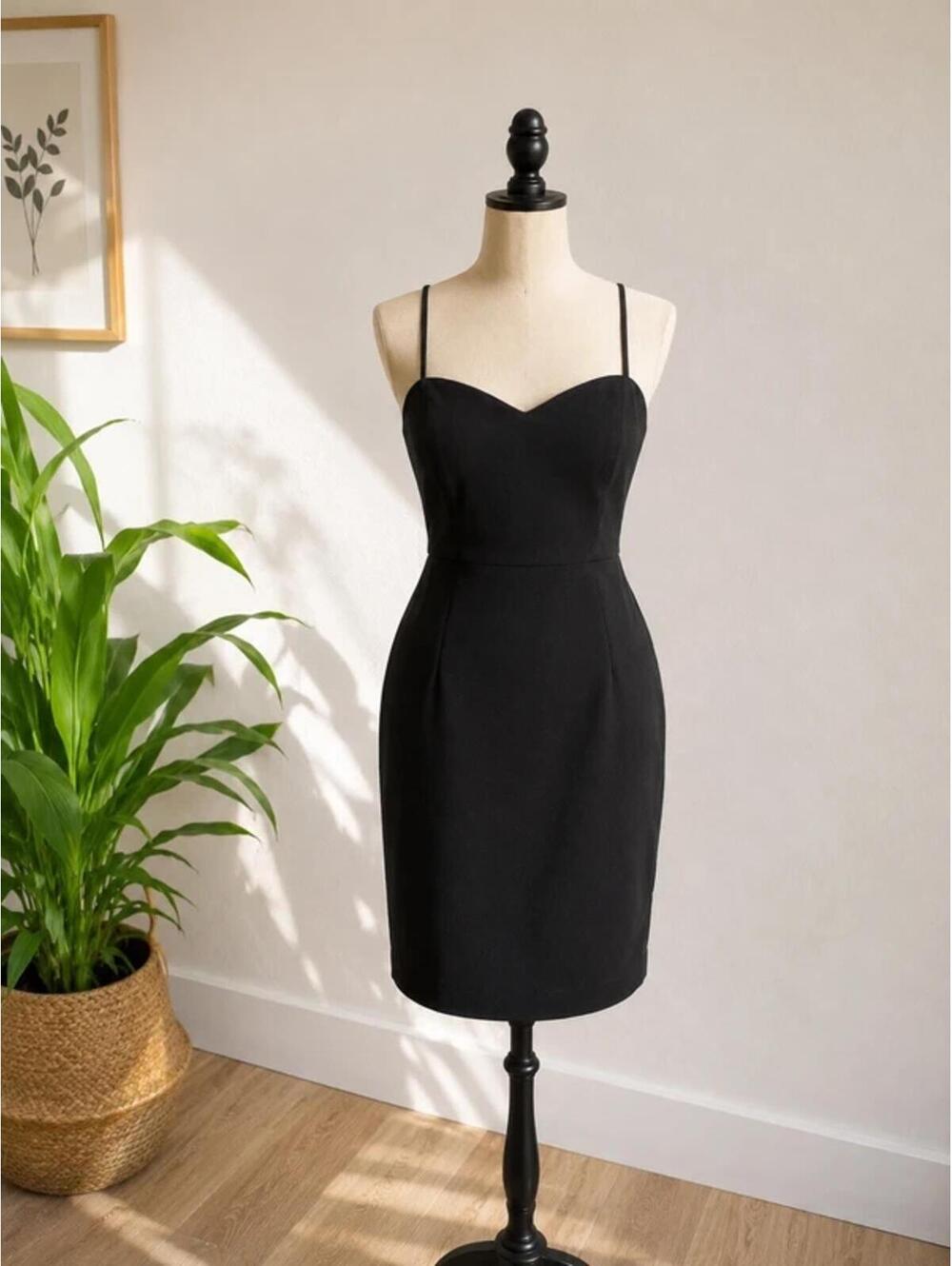 Catherine Deane London Black Sheath Midi Dress Women’s US 12 EU 44